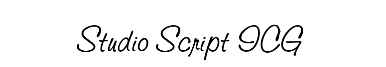 Studio Script ICG font preview