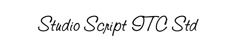Studio Script ITC Std font preview