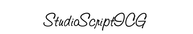 StudioScriptICG font preview