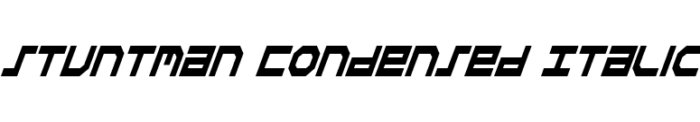 Stuntman Condensed Italic font preview
