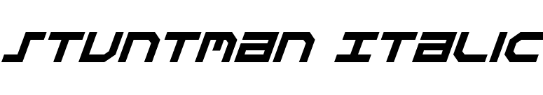 Stuntman Italic font preview