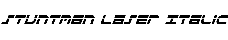 Stuntman Laser Italic font preview