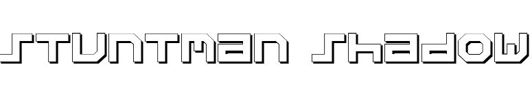 Stuntman Shadow font preview