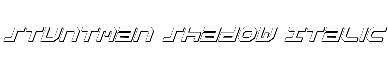Stuntman Shadow Italic font preview