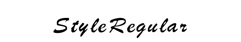 Style Regular font preview