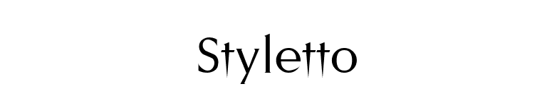 Styletto font preview