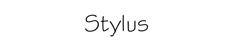 Stylus font preview