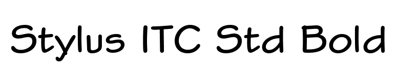 Stylus ITC Std Bold font preview