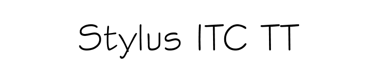 Stylus ITC TT font preview