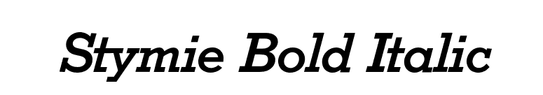 Stymie Bold Italic font preview