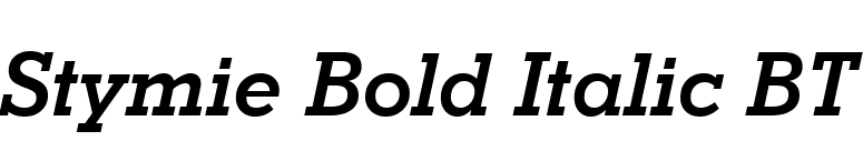 Stymie Bold Italic BT font preview