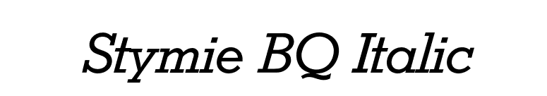 Stymie BQ Italic font preview