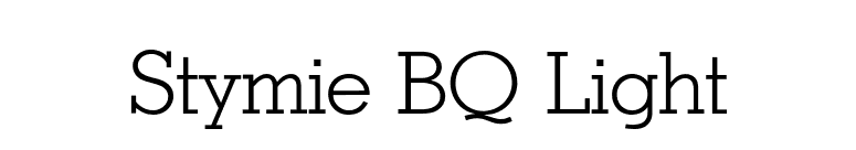 Stymie BQ Light font preview