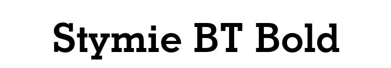 Stymie BT Bold font preview
