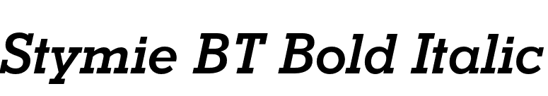 Stymie BT Bold Italic font preview