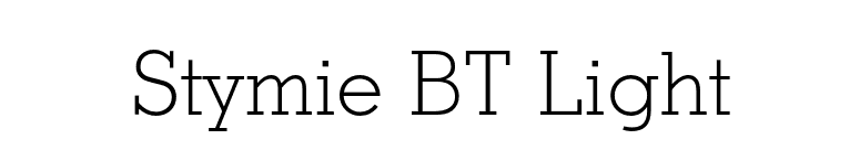 Stymie BT Light font preview