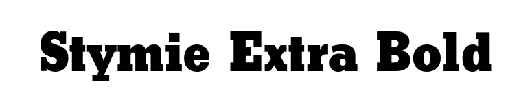 Stymie Extra Bold font preview