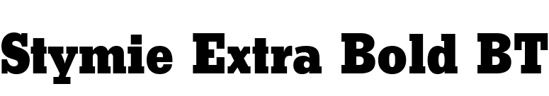 Stymie Extra Bold BT font preview