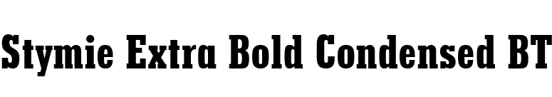 Stymie Extra Bold Condensed BT font preview