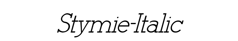 Stymie-Italic font preview