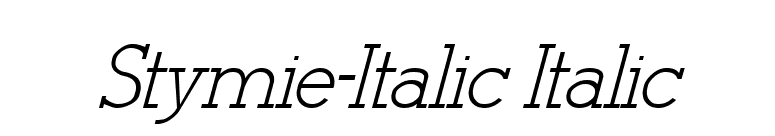 Stymie-Italic Italic font preview