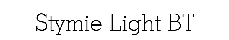 Stymie Light BT font preview