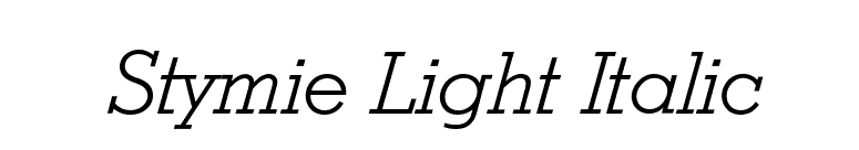 Stymie Light Italic font preview