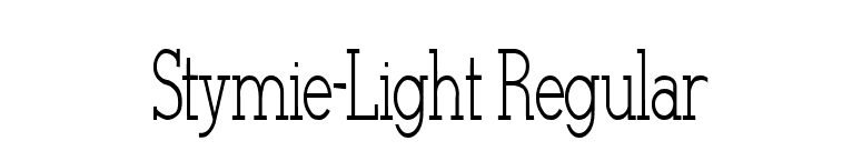 Stymie-Light Regular font preview