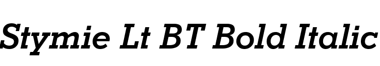 Stymie Lt BT Bold Italic font preview