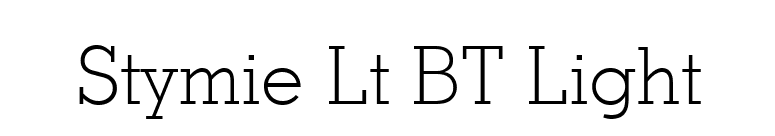 Stymie Lt BT Light font preview