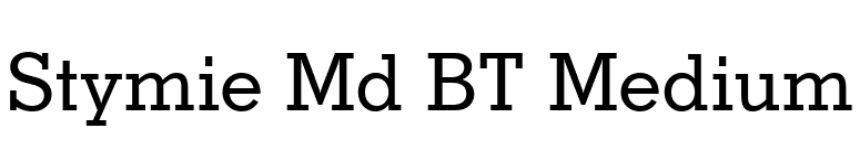 Stymie Md BT Medium font preview