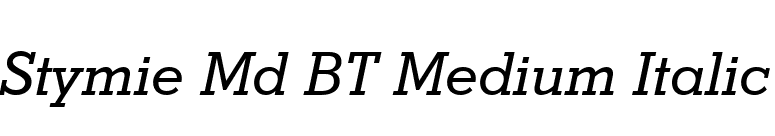 Stymie Md BT Medium Italic font preview