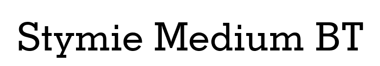 Stymie Medium BT font preview