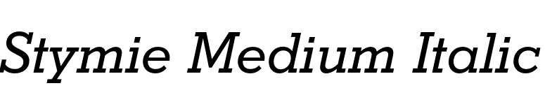Stymie Medium Italic font preview