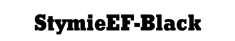 StymieEF-Black font preview