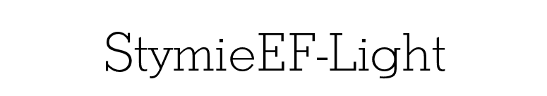 StymieEF-Light font preview