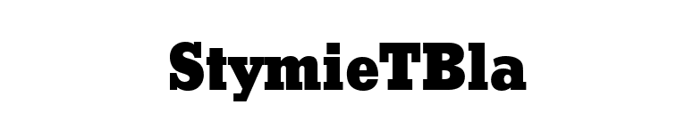 StymieTBla font preview