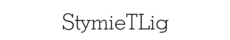 StymieTLig font preview