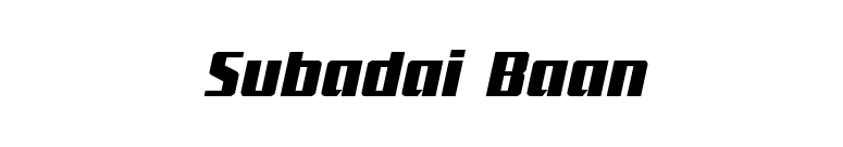 Subadai Baan font preview