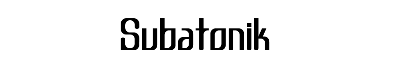 Subatonik font preview