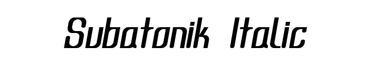 Subatonik Italic font preview