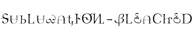 Subluxation-Bleached font preview