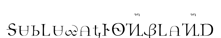 SubluxationBland font preview