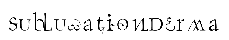 SubluxationDerma font preview