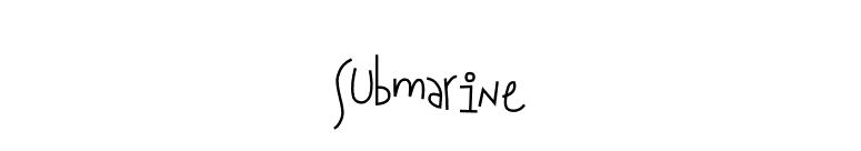 Submarine font preview