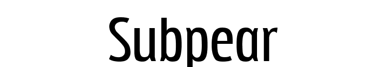 Subpear font preview