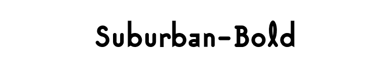 Suburban-Bold font preview