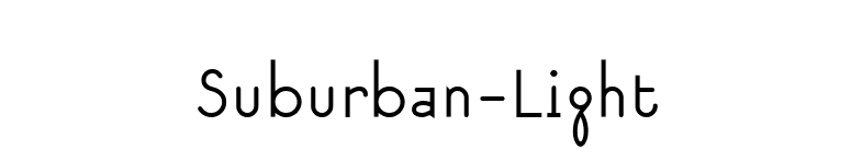 Suburban-Light font preview