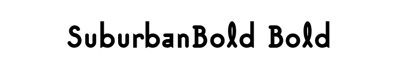 SuburbanBold Bold font preview