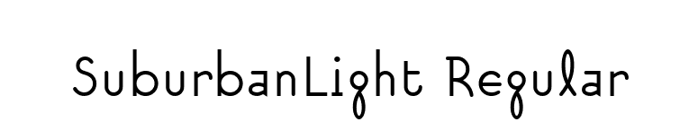 SuburbanLight Regular font preview